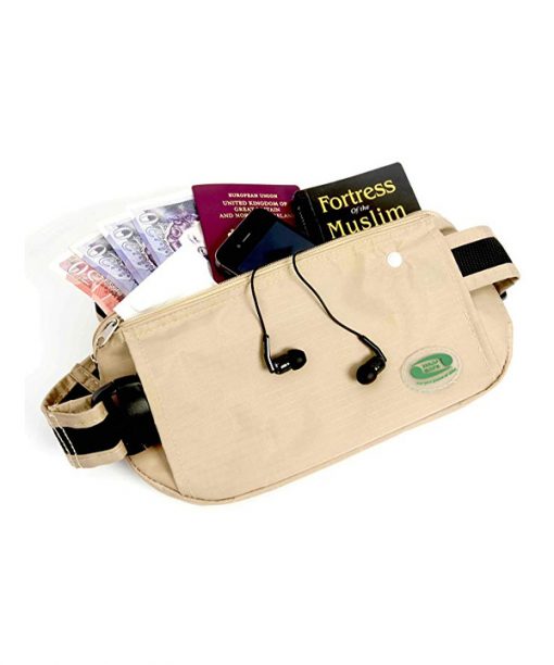 Hajj Safe AntiTheft Waist Bag and Ihram Belt Beige Zayoshe