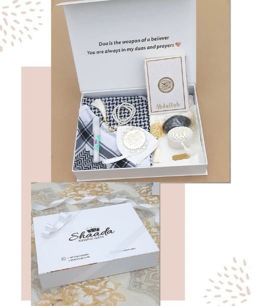 Islamic Gift Set With Rainbow Quran White Zayoshe Largest Islamic